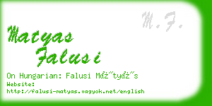 matyas falusi business card